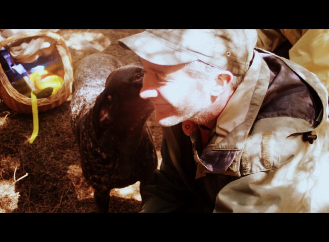 One of my favourite shots from the beginning of the project - Holly telling Green Cllr Malcolm Noonan (current Green Party spokesperson for the Environment) all about permanent, continuous cover forestry - 28 April 2008