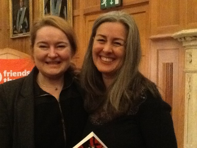 Just after being hugged by Polly in Belfast, 2014! Polly had heard someone in the Irish Green Party has been working to support her ecocide law work... she was thrilled, a memory I always treasure.