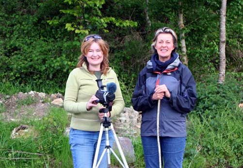 Eco-social artist Cathy Fitzgerald with Crann founder, Jan Alexander in 2005.