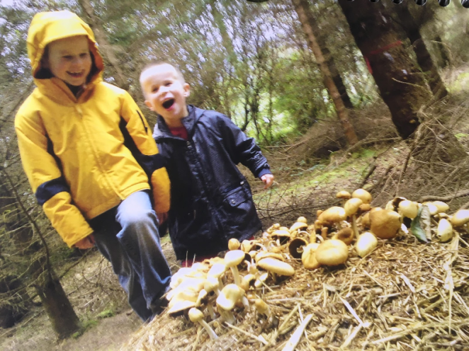 Children of Pro Silva Ireland members Anna and Brian Browne enjoying a visit to Hollywood forest in 2010. Photo: Cathy Fitzgerald